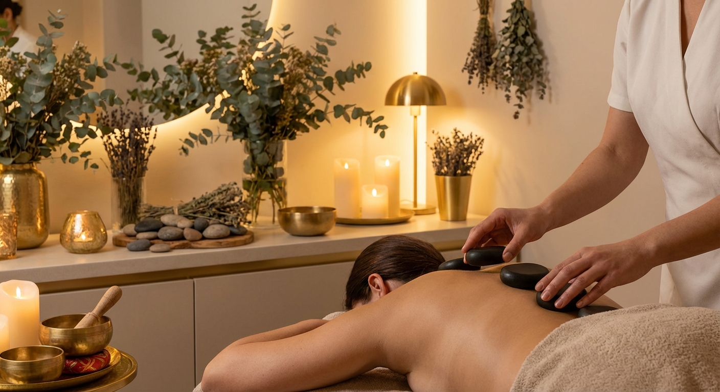 Tratamiento de Masaje con Piedras Calientes
